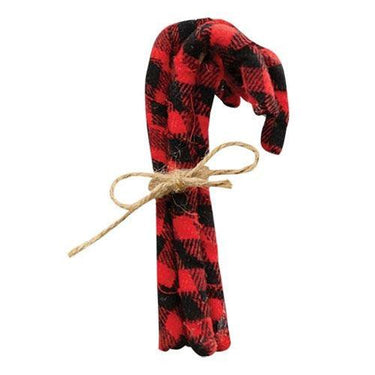 4 Set Buffalo Check Candy Canes - The Fox Decor